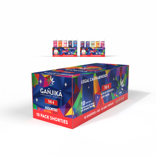 GANJIKA PRE-ROLLS THC-A 1G 10CT/10PK "Premium Shorties"