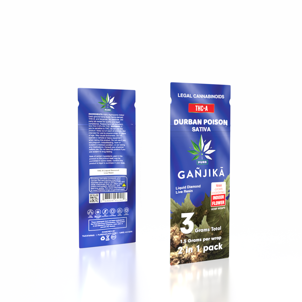GANJIKA PRE-ROLLS THC-A 1.5G 50CT/PK 