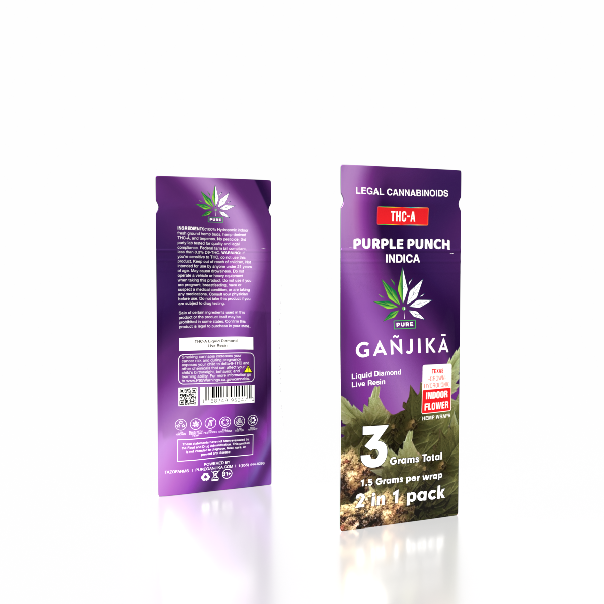 GANJIKA PRE-ROLLS THC-A 1.5G 50CT/PK 